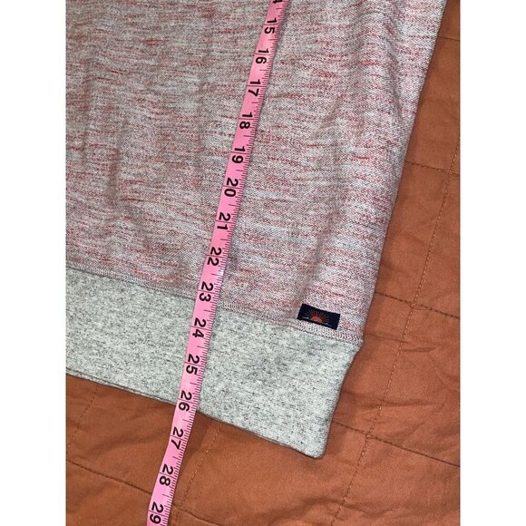 Faherty Reversible Red & Gray Long Sleeve Sweatshirt  Mens Medium - Picture 6 of 9